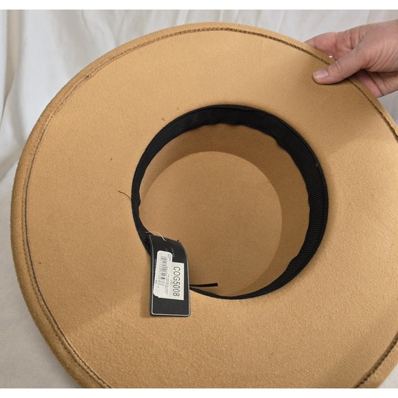 CG New York Womens Wide Brim Hat  Brown/Black Band‎ NWT - Picture 6 of 7